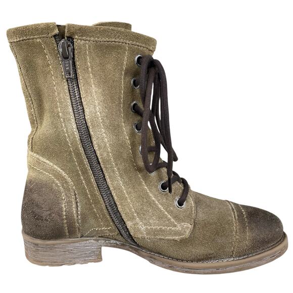 Roan X Bed Stu Women’s Affair Tan Suede Combat Boot Size US 6 - Picture 4 of 10